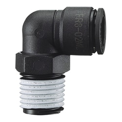 ファイブ樹脂メイルエルボ 8mm・R1/4 FR8-02ML