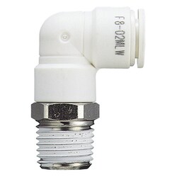 ファイブメイルエルボ W(白)8mm・R1/4 F8-02MLW