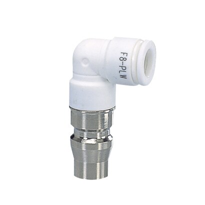 ファイブ内蔵カップリングエルボプラグ W(白)12mm F12-PLW