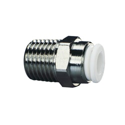 ファイブSUSメイルコネクタ 白 4mm・R1/4 FS4-02MW