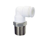 ファイブSUSメイルエルボ 白 8mm・R1/4 FS8-02MLW