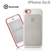 iPhone 5s/5専用 Die slimestデュオメッシュケース [シルバー&レッド/ドット]