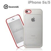 iPhone 5s/5専用 Die slimestデュオメッシュケース [シルバー&レッド/ヘキサ]