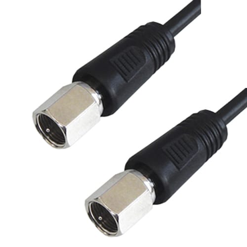 2.5CFBケーブル Ｆ型接栓-Ｆ型接栓 0.3m 2本入り 黒 FBT-403BK