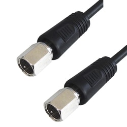 2.5CFBケーブル Ｆ型接栓-Ｆ型接栓 2m 黒 FBT-420BK