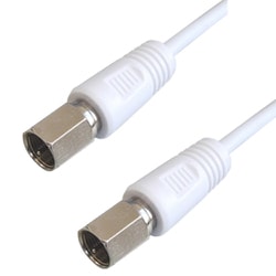 2.5CFBケーブル Ｆ型接栓-Ｆ型接栓 0.5m 2本入り 白 FBT-605W