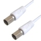 2.5CFBケーブル Ｆ型接栓-Ｆ型接栓 1m 白 FBT-610W
