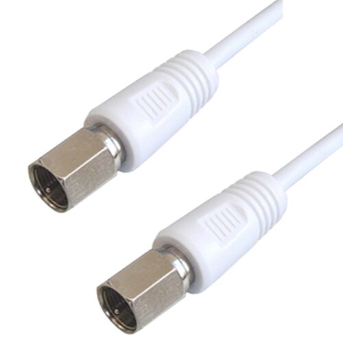 2.5CFBケーブル Ｆ型接栓-Ｆ型接栓 1m 白 FBT-610W