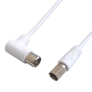 2.5CFBケーブル L型プラグ-F型接栓 2m 白 FBT-920W