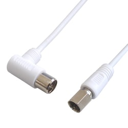 2.5CFBケーブル L型プラグ-Ｆ型接栓 3m 白 FBT-930W