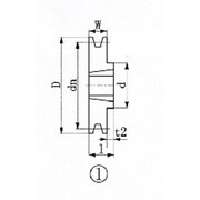 ブッシングプーリー SPA 160mm 溝数1 SPA160-1