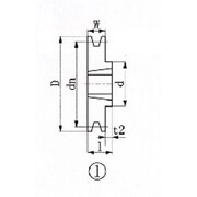 ブッシングプーリー SPZ 118mm 溝数1 SPZ118-1