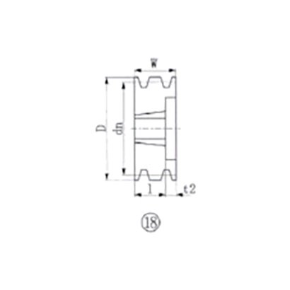 ブッシングプーリー SPB 175mm 溝数3 SPB175-3