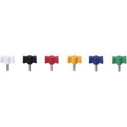キャンディノブボルト M4×15 白 (5個入り) C1-M4X15-W-5P
