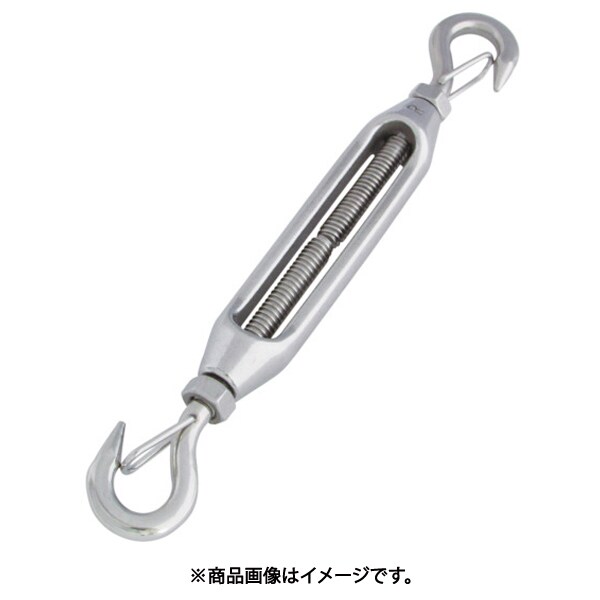 A-1355 [ステンレス 枠式ターンバックル外れ止め付(フック&フック) 4分]