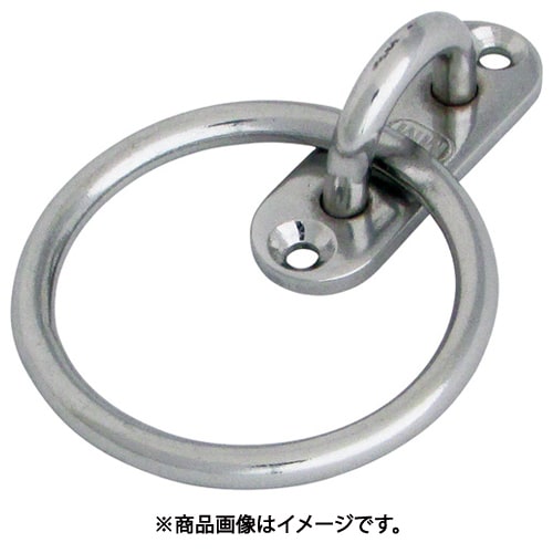 B-525 [ステンレス パッドアイ丸カン 丸カン内径25mm 9mm×27mm]