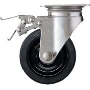 315S-RU125-BAR01 [オールステンレス S型自在 SP付 ゴム車125mm]