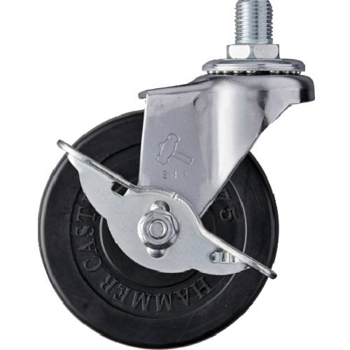 A型ねじ式 自在SP付 ゴム車75mm M12XP1.25 415A-30R75-BAR01