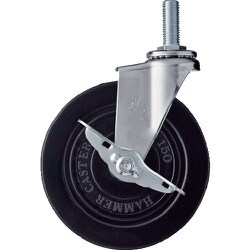 E型ねじ式 自在SP付 ゴム車150mm M16XP2.0 415EA-R150-BAR01