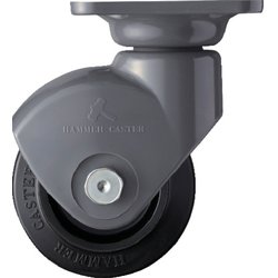 静音樹脂製 S型自在 ゴム車B入り100mm 400P0S-FR100-BAR01