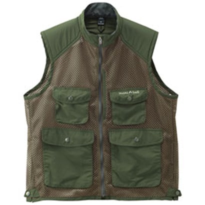1103228 [トレッキングメッシュベスト メンズ Lサイズ オリーブグリーン]