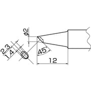 T20-BCM2 [こて先 2BC型 溝付 はんだメッキ 1mm]