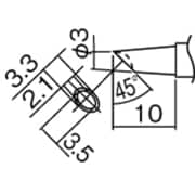 T12-BCM3 [こて先 3BC型 溝付 はんだメッキ 1mm]
