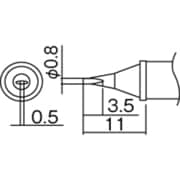 T12-WD08 [こて先 0.8WD型]