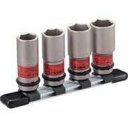 TONE インパクト用薄形ホイルナットソケットセット（ホルダー付） 4pcs HA404N