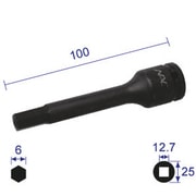 406C100 [ヘキサゴンレンチソケットロングタイプ12.7x対辺6mmx100L]