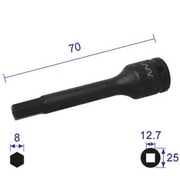 408C70 [ヘキサゴンレンチソケットロングタイプ12.7x対辺8mmx70L]