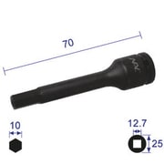 410C70 [ヘキサゴンレンチソケットロングタイプ12.7x対辺10mmx70L]