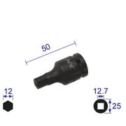 412C [ヘキサゴンレンチソケット ショートタイプ 差込角12.7x対辺12mm]