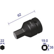 622C [ヘキサゴンレンチソケット 差込角19.0x対辺22mm]