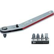 428 [ベントアップヘッド型オフセットラチェットドライバー ビット5本組]