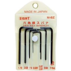 M-8Z [六角棒スパナ 標準寸法 マイクロサイズ ビニールポーチ入 セット]
