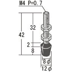 RBT-4L [ゴム付ボルト M4X32]