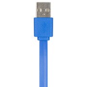 3DS/3DSLL用 USB充電フラットケーブル3m <ブルー>