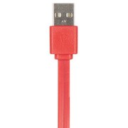 3DS/3DSLL用 USB充電フラットケーブル3m <レッド>
