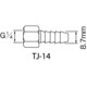 TJ-14 [塗料用継手 ホースG1/4蝶ナット×8.7mm竹の子]