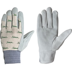 126-M [牛床革手袋 甲メリヤス袖口ゴムタック 126 M寸]