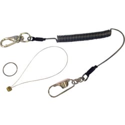 AR430DB [安全ロープ(ステンレス芯)ダイレクトキャッチフック付クリアブラック]