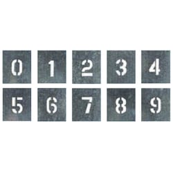 J-91B [吹付プレート 数字(009) 10枚組 中サイズ]
