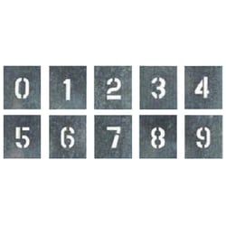 J-91C [吹付プレート 数字(009) 10枚組 大サイズ]