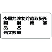 828-53 [危険物標識(横型)少量危険物貯蔵・鉄板(明治山)・300X600]
