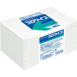 プロワイプソフトタオルホワイト帯どめ50枚 703144