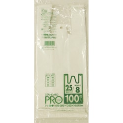 STANDARD PRO レジ袋 白 25/8号 Y-1H-W