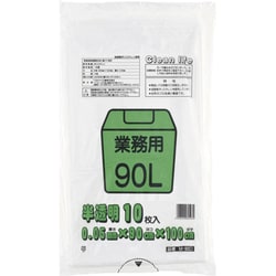 業務用ポリ袋90L 白半透明 M-90D