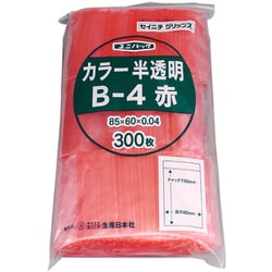 B-4-CR [「ユニパック」 B-4 赤 85×60×0.04 300枚入]