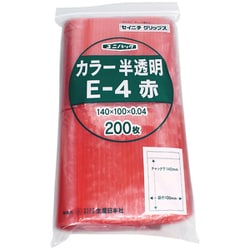 E-4-CR [「ユニパック」 E-4 赤 140×100×0.04 200枚入]